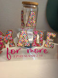 Made for More Glass Cup | Christian Glass Can | Ephesians 2:10 Scripture Cup | Floral Bible Verse Drinkware | Faith Gift
