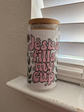 Jesus fills my cup tumbler with straw