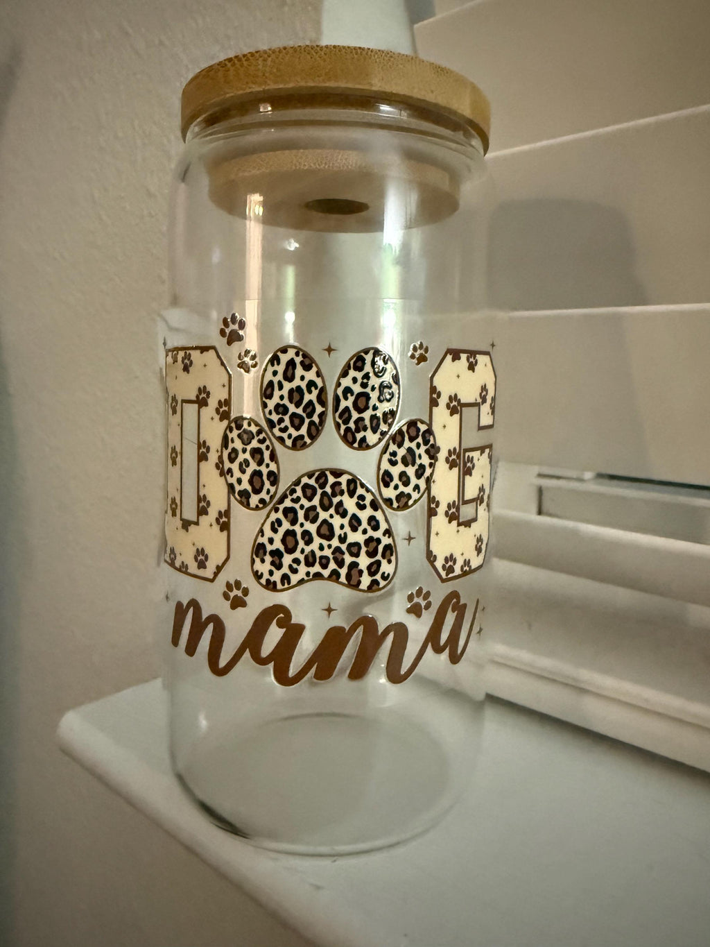 Dog Mama Pawprint Tumbler