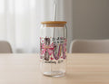 Christian Glass Can Cup | I Corinthians 16:14, Bamboo Lid & Straw