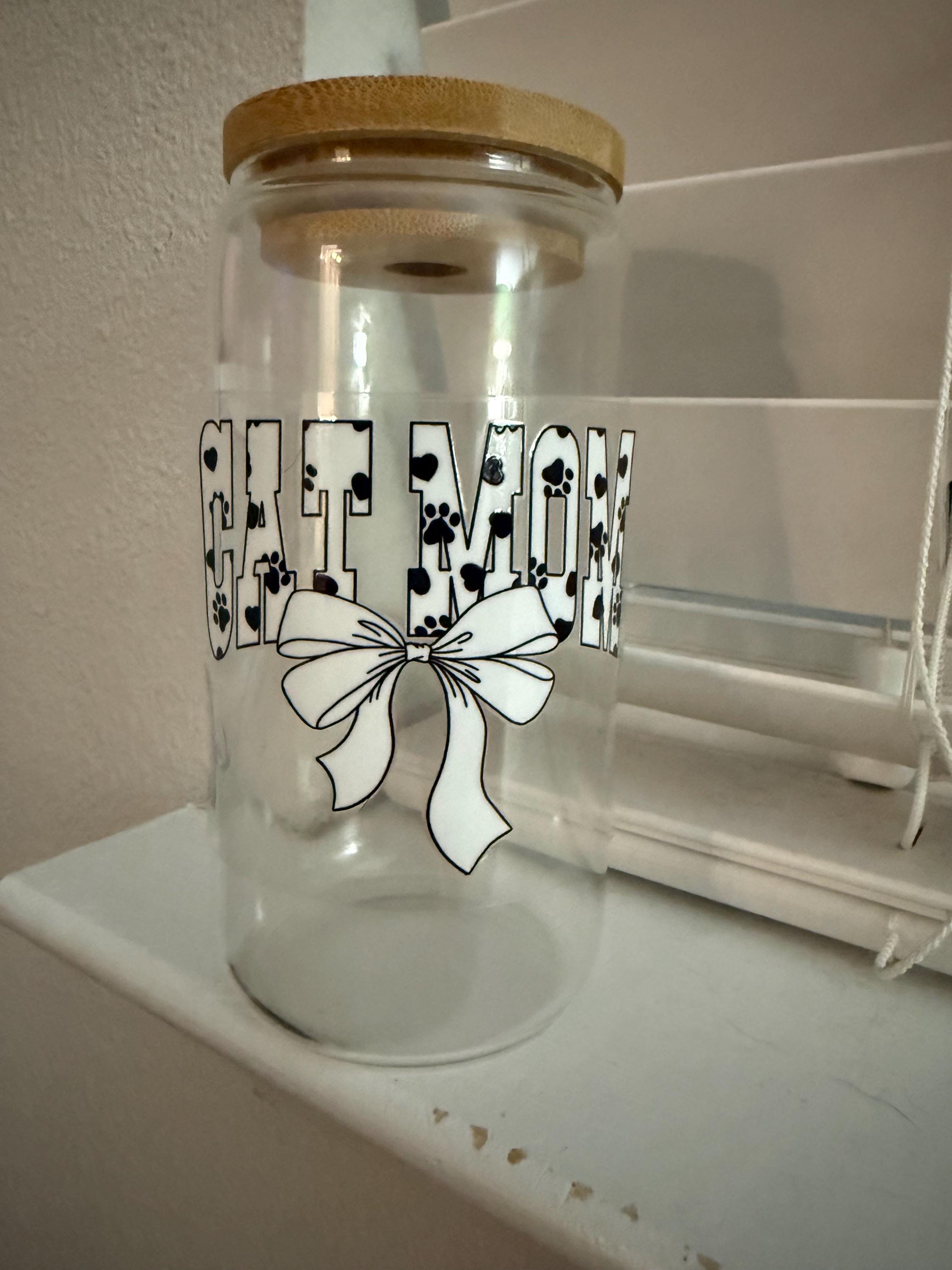 Black and White Cat Mom Tumbler