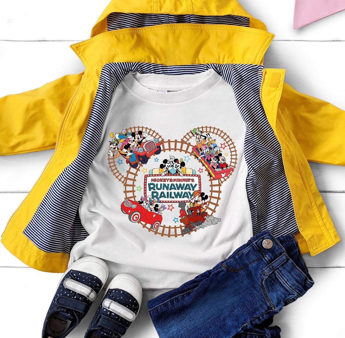 Magical Adventure Train Graphic T-Shirt | Vintage Theme Park Inspired Tee