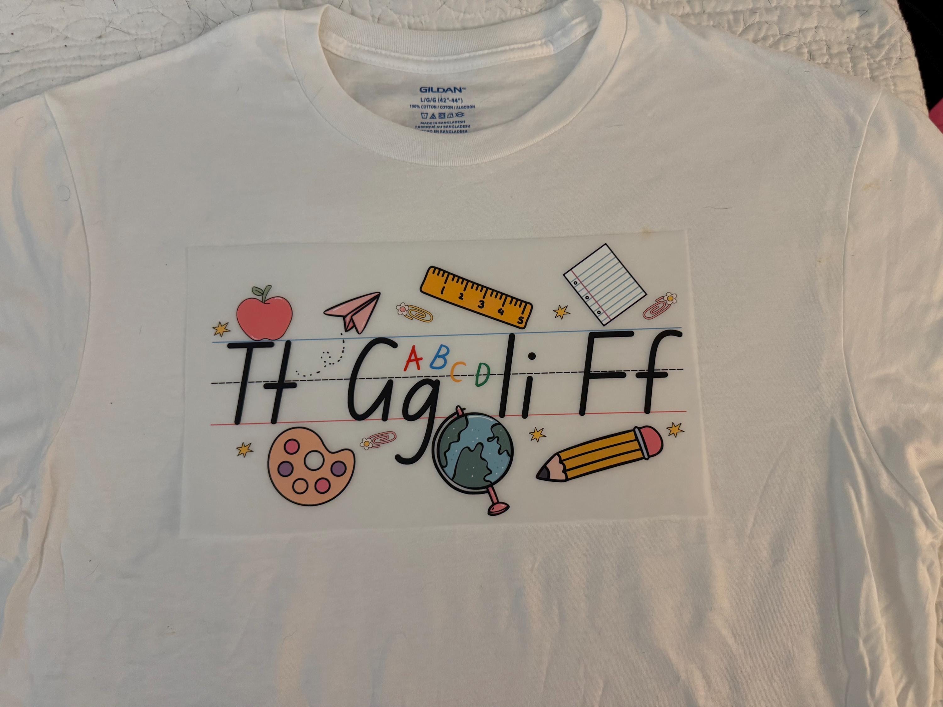 Funny Teacher T-Shirt | Elementary School Icons Graphic Tee