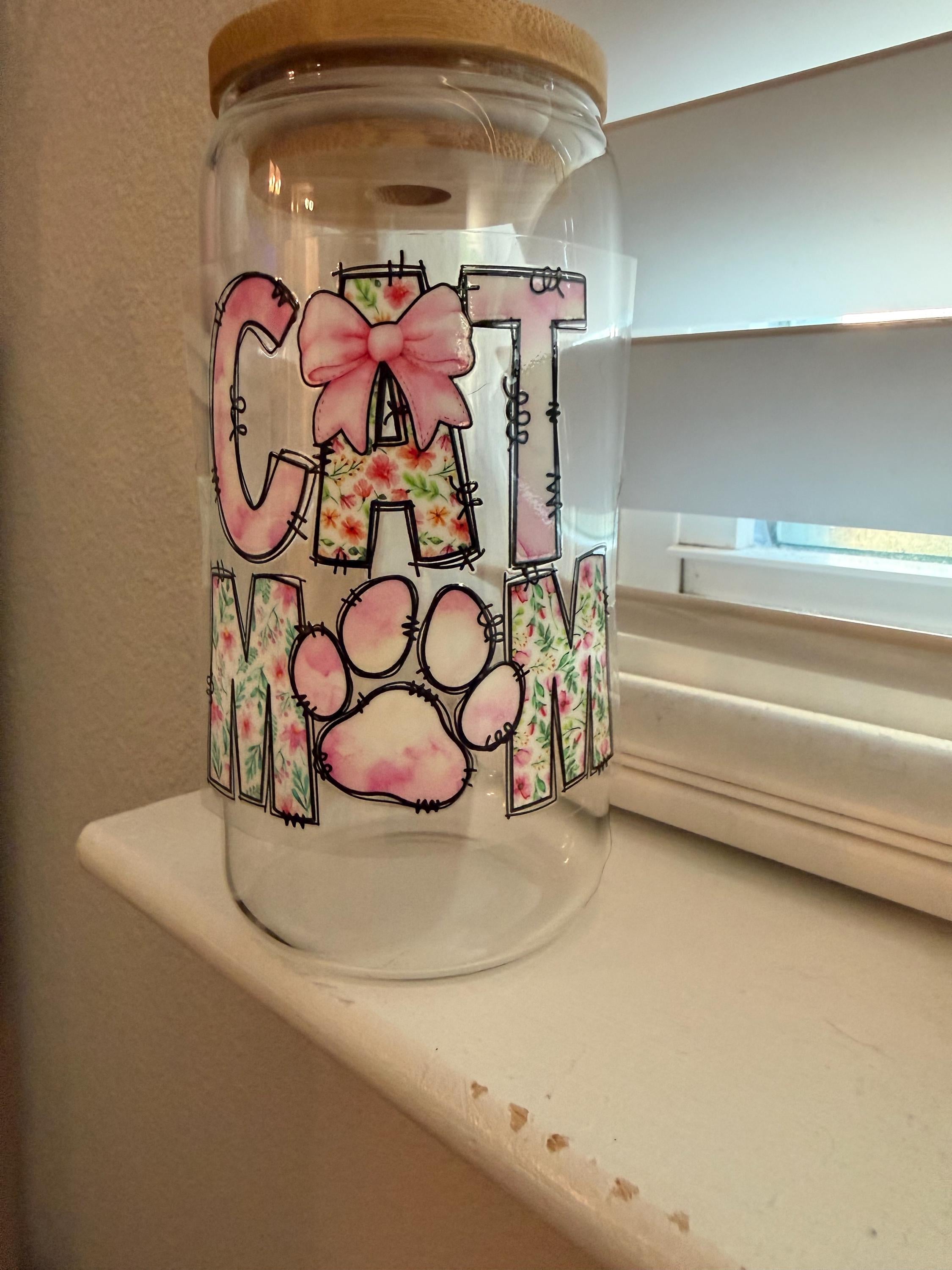 Cat Mama Floral Tumbler