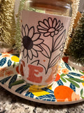 BOHO Teacher Flower Tumbler