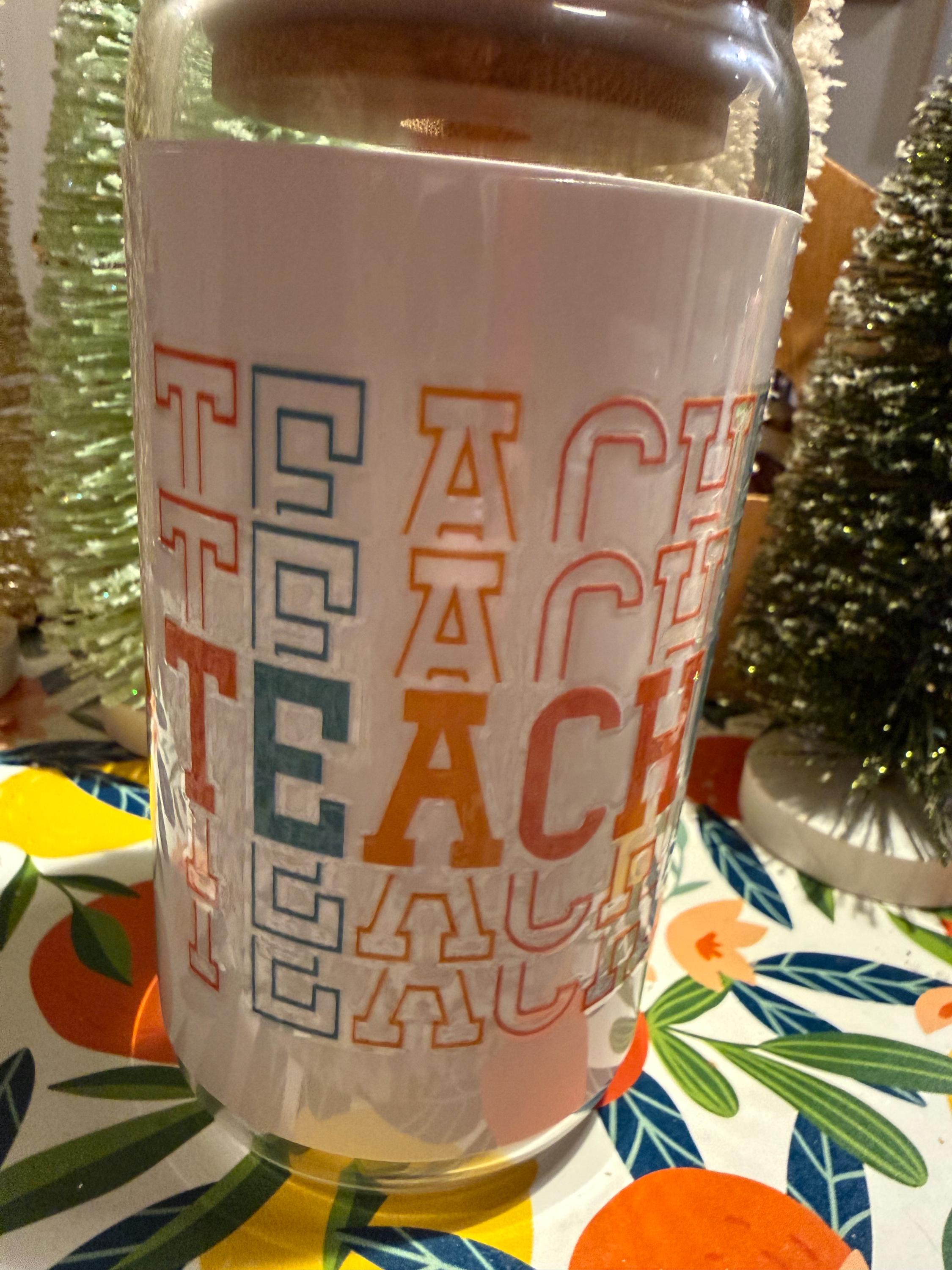 Rainbow Teacher Tumbler