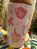 Pink Bows and Cups 16oz. Tumbler