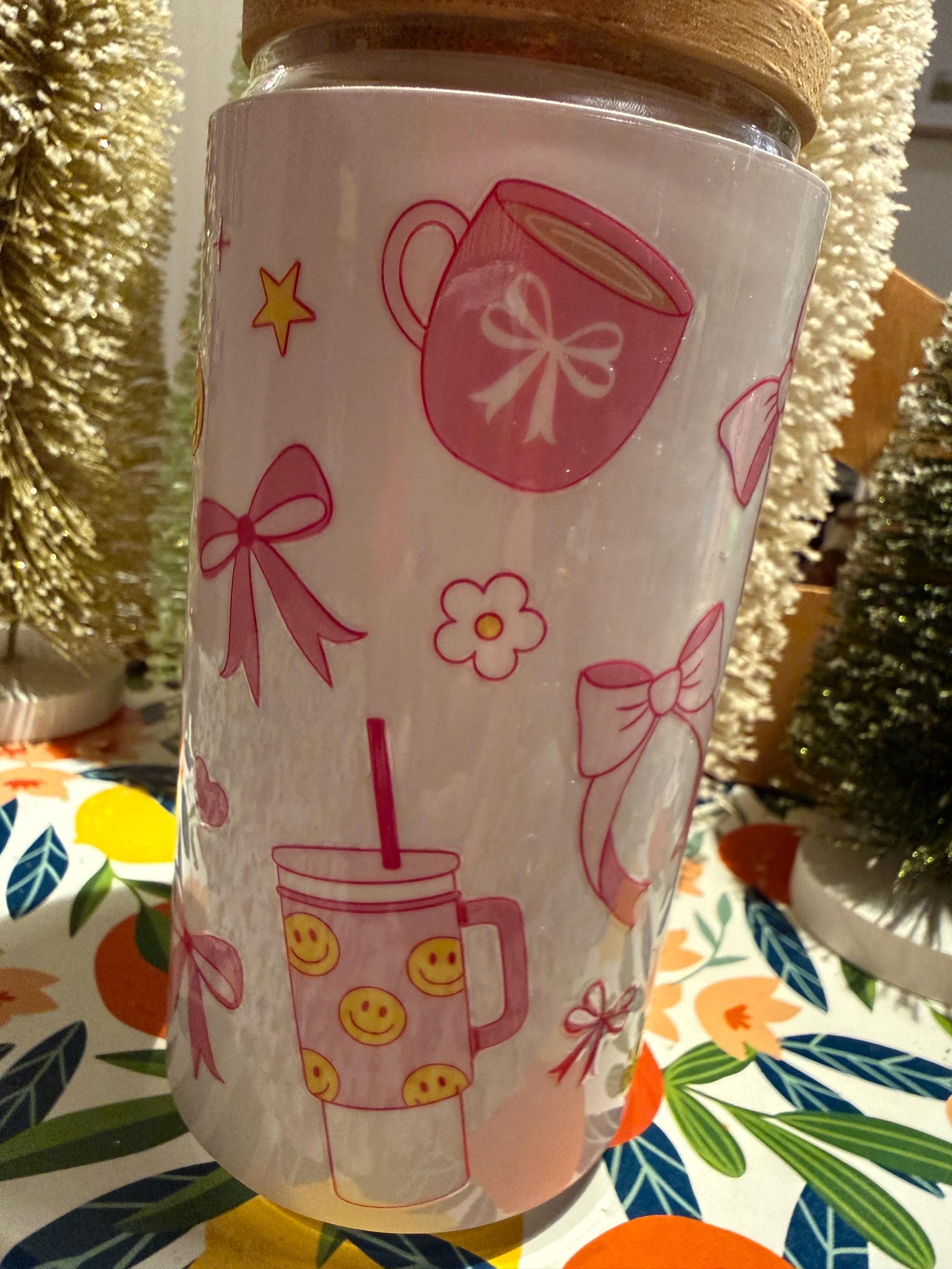 Pink Bows and Cups 16oz. Tumbler
