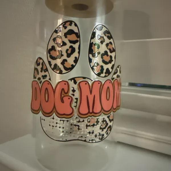 Dog Mom animal print Tumbler